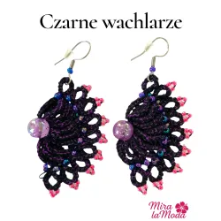 Kolczyki Czarne wachlarze