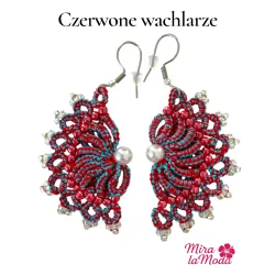 Kolczyki Czerwone wachlarze