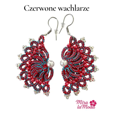 Kolczyki Czerwone wachlarze