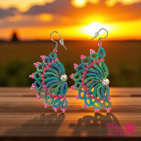 Kolczyki Pastelowe wachlarze