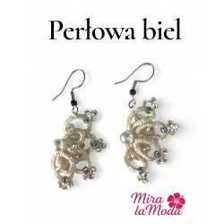Kolczyki Perłowa biel