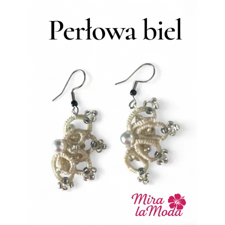 Kolczyki Perłowa biel