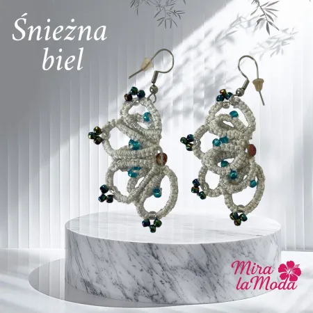 Kolczyki Śnieżna biel