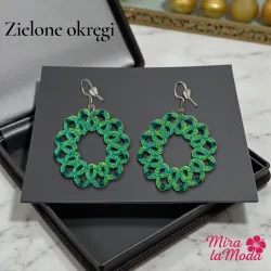 Kolczyki Zielone okręgi