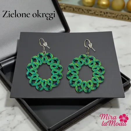 Kolczyki Zielone okręgi