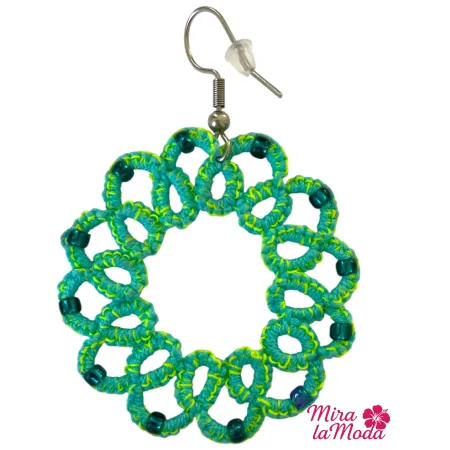 Kolczyki Zielone okręgi
