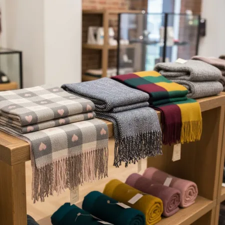 Szalik w różowe serca