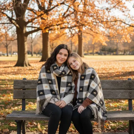 Szalik w złote serca