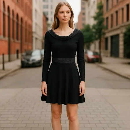 Sukienka Czarna Orchidea