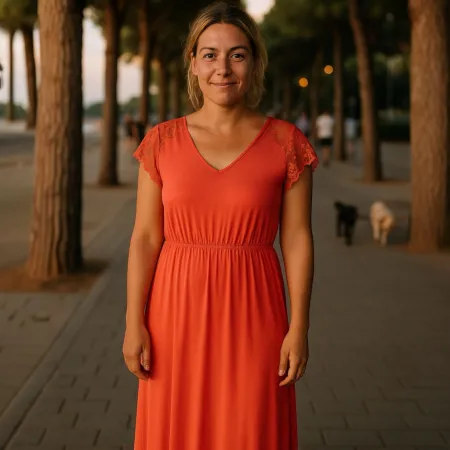 Sukienka Dojrzała Mandarynka