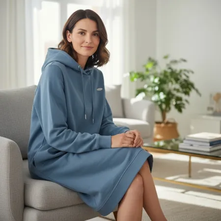 Sukienka dresowa niebieska