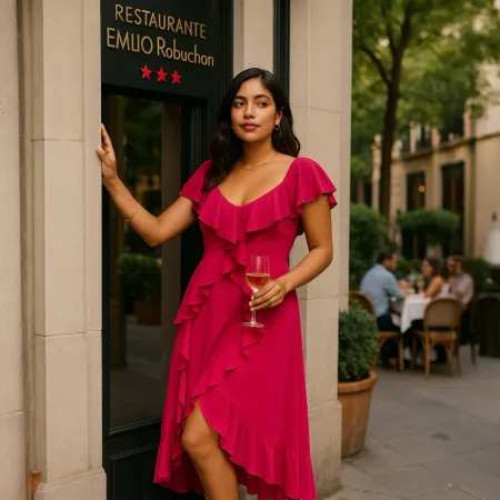 Sukienka Fuksjowa Fala