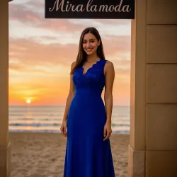 Sukienka Granatowe Echo