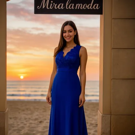 Sukienka Granatowe Echo