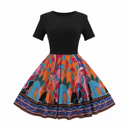 Sukienka Barwna Elegancja