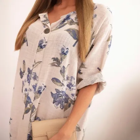 Sukienka bawełniana z kwiatowym wzorem