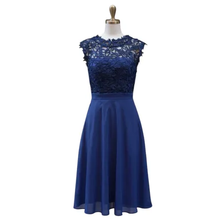 Sukienka chabrowa koronka