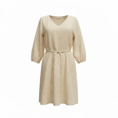 Sukienka Muślinowa Kremowa
