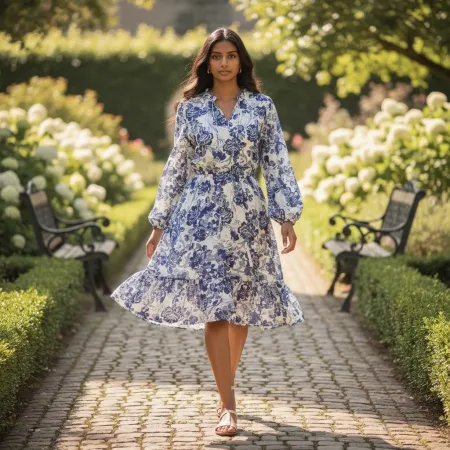 Sukienka Niebieski Ogród
