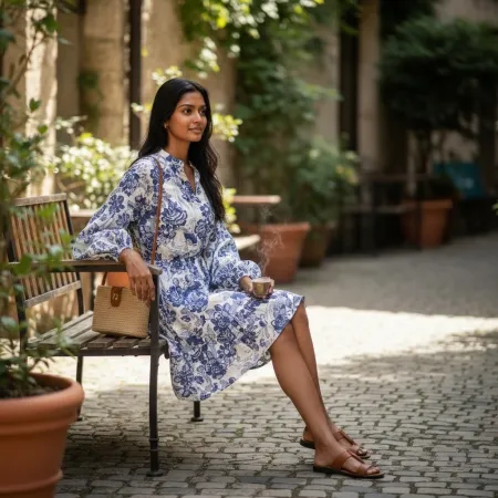 Sukienka Niebieski Ogród