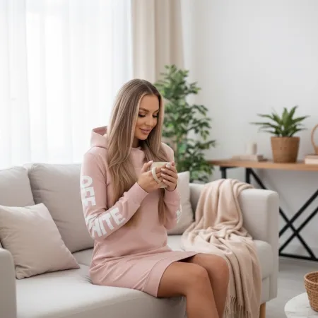 Sukienka Off White Pudrowy Beż