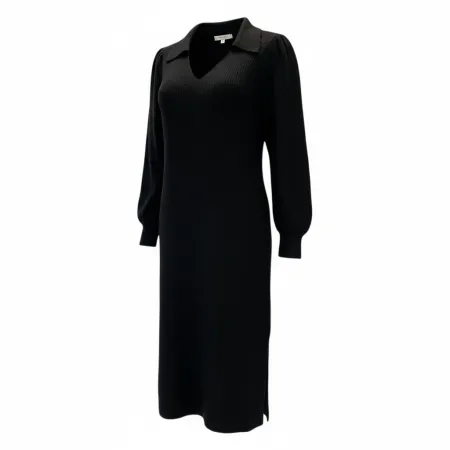 Sukienka czarna z kołnierzykiem