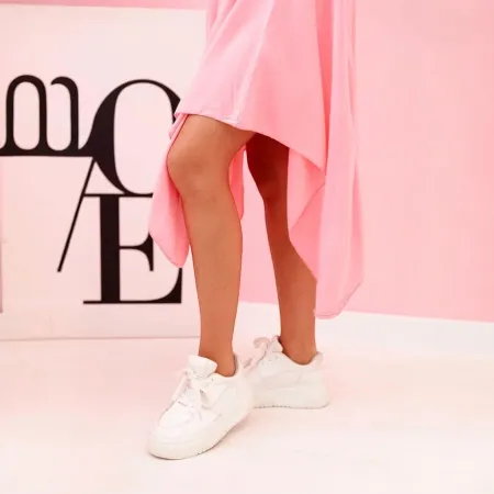 Sukienka z wiskozy jasno różowa