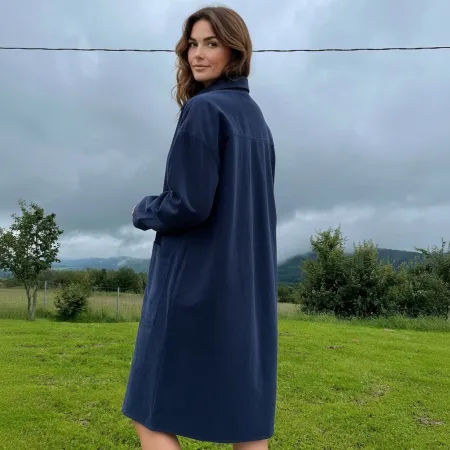 Sukienka Sztruksowa Granatowa