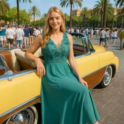 Sukienka Turkusowe Echo