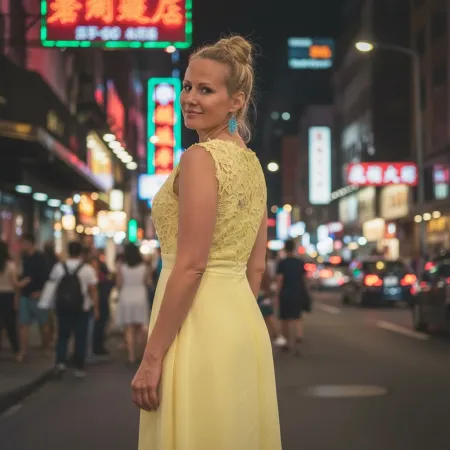 Sukienka Żółta koronka