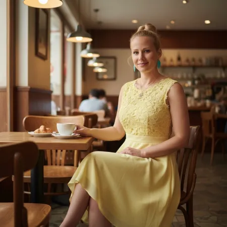 Sukienka Żółta koronka